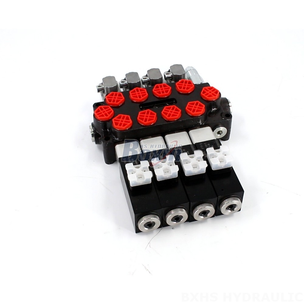 Manufacturer Direct: Q45 Solenoid & Manual 4 Spool Monoblock Directional Valve main image